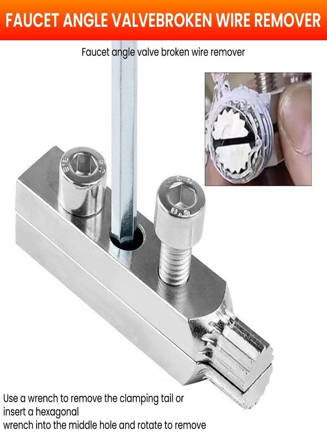 VIKINGS Faucet Angle Valve Broken Wire Extractor Adjustable Broken Valve Extractor Universal Screw Extractor Tool Broken Bolt Remover for 1/2 in & 3/4 in Stripped Thread, Stainless Steel Made. - Image 3